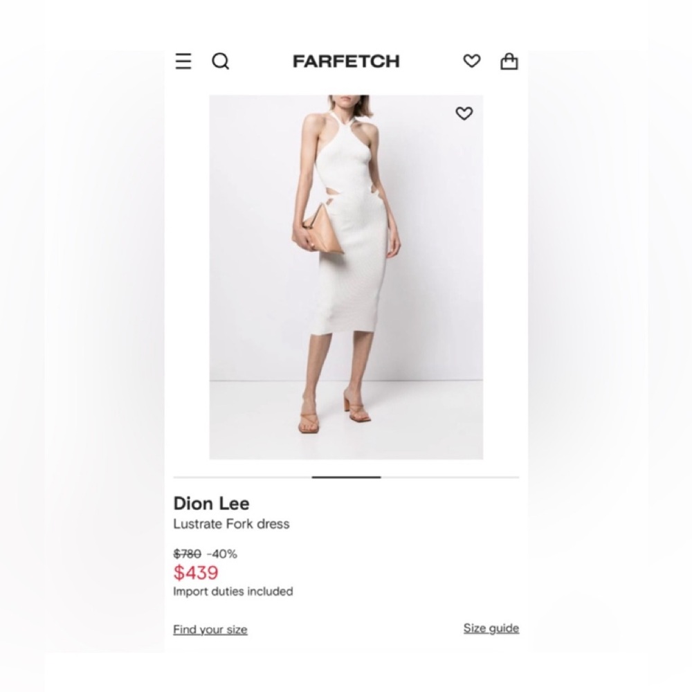 Dion Lee Lustrate Fork dress